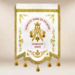 Bandera Bordada Reina del Rosario