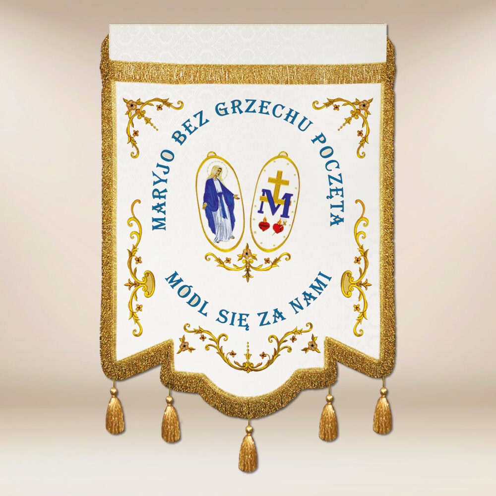 Bandera bordada María