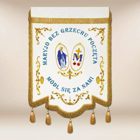 Bandera bordada María