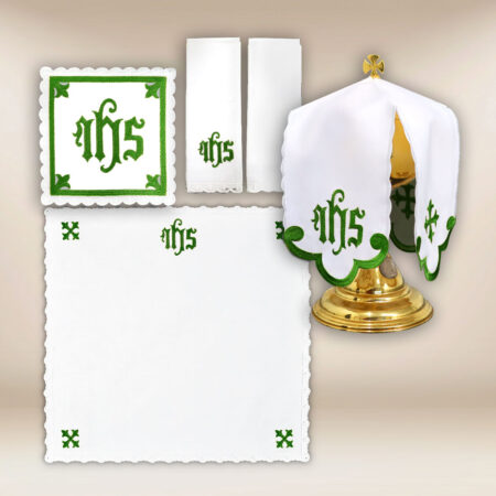 juego de ropa de altar verde