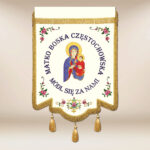 Bandera bordada La Madre de Dios de Częstochowa