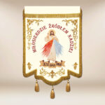 Bandera bordada Jesús Misericordioso