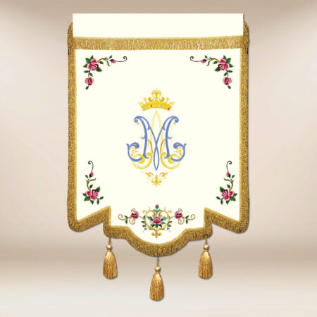 Bandera bordada La Madre de Dios de Częstochowa