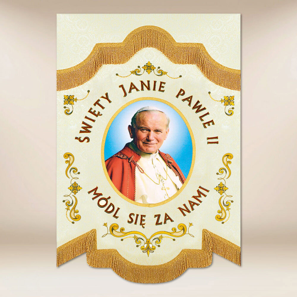 Mini Bandera Doble Cara Juan Pablo II