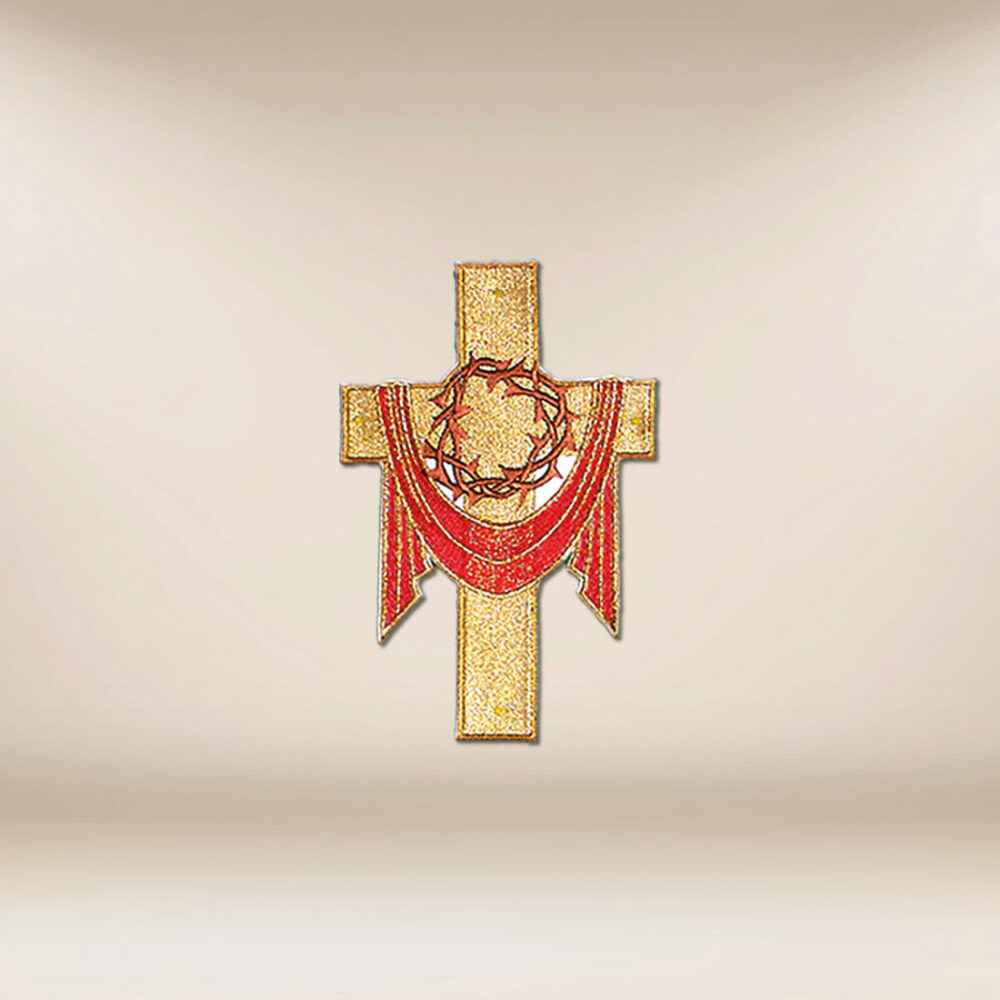Aplicación bordada Cruz con espinas