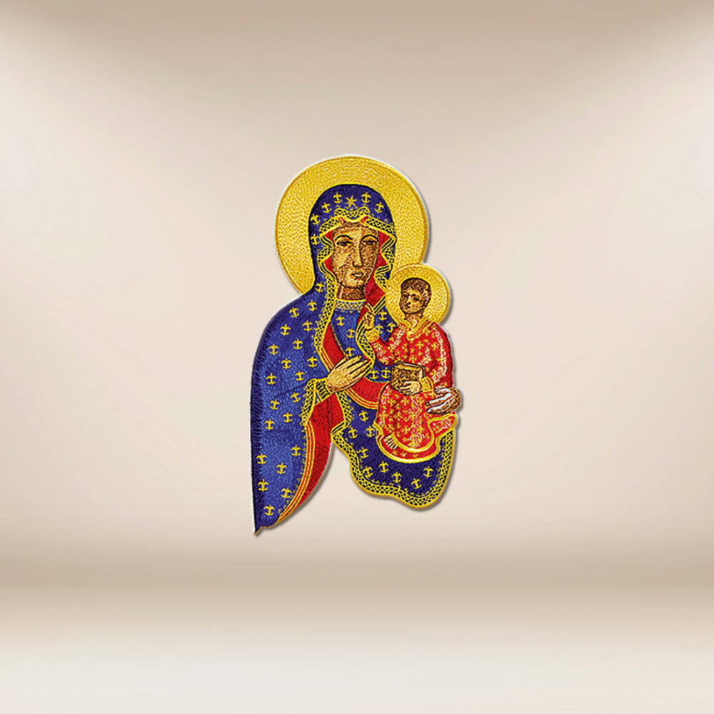 Aplicación bordada Madonna de Częstochowa