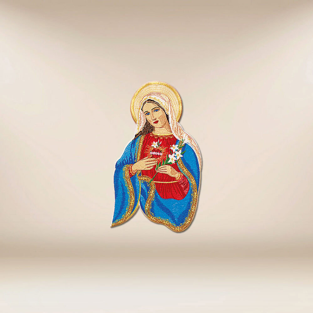 aplicación bordada Corazón de María