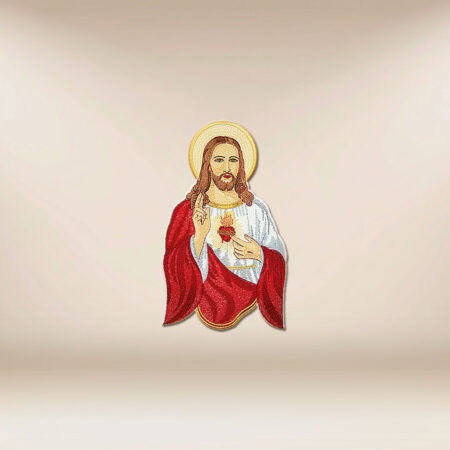 Aplicación bordada "Corazón de Jesús"