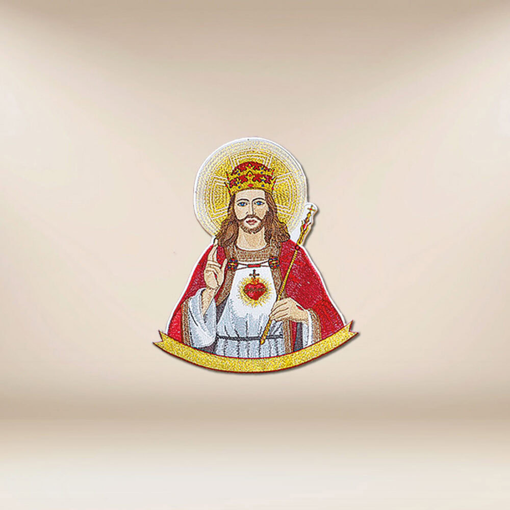 Aplicación bordada Cristo Rey