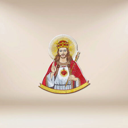 Aplicación bordada Cristo Rey