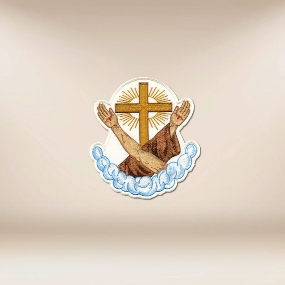 Aplicación bordada Paz y Bien