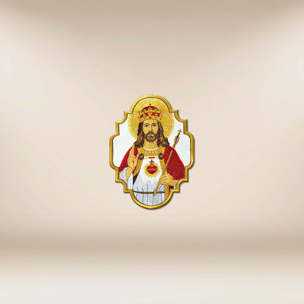 Aplicación bordada Cristo Rey