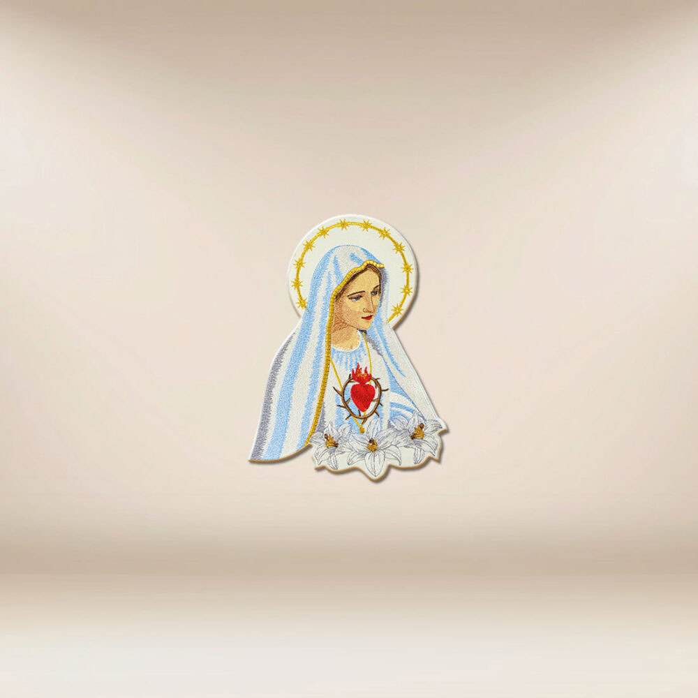 Aplicación bordada Madre de Dios