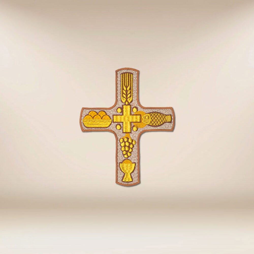 Aplicación bordada cruz