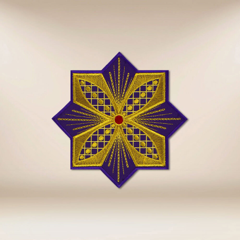 Aplicación bordada cruz