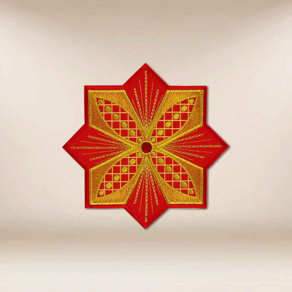 Aplicación bordada cruz