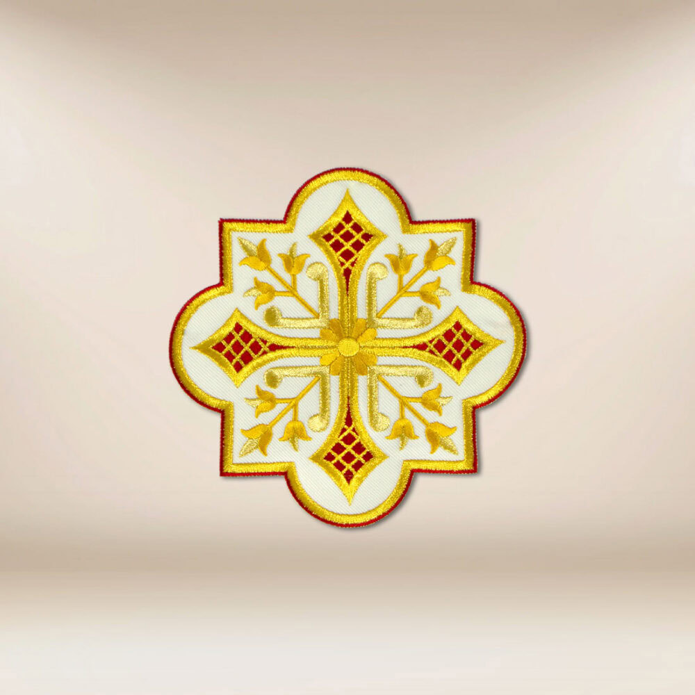 aplicación bordada cruz