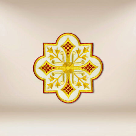 aplicación bordada cruz
