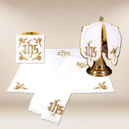 Conjunto de ropa de altar para el cáliz IHS