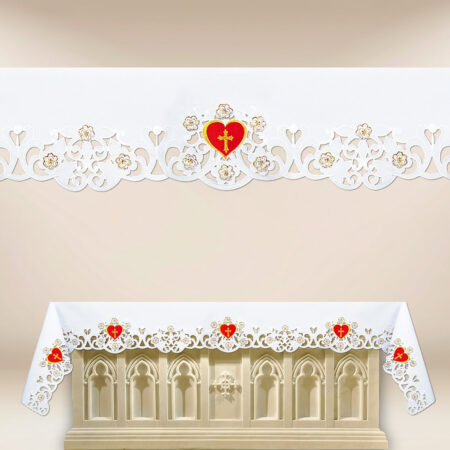 mantel bordado Corazón de Jesús