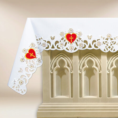 mantel bordado Corazón de Jesús