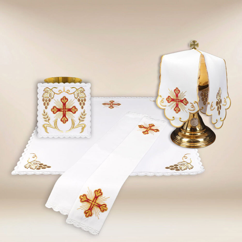 Conjunto de ropa de altar para el cáliz Alfa y Omega