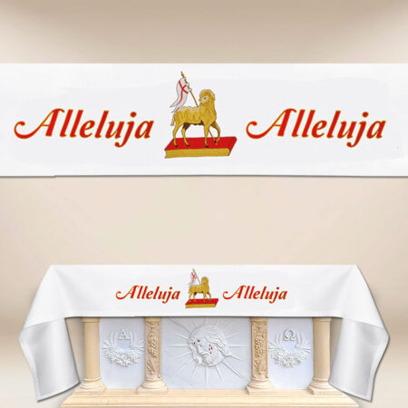 Mantel de altar con bordado Alleluja