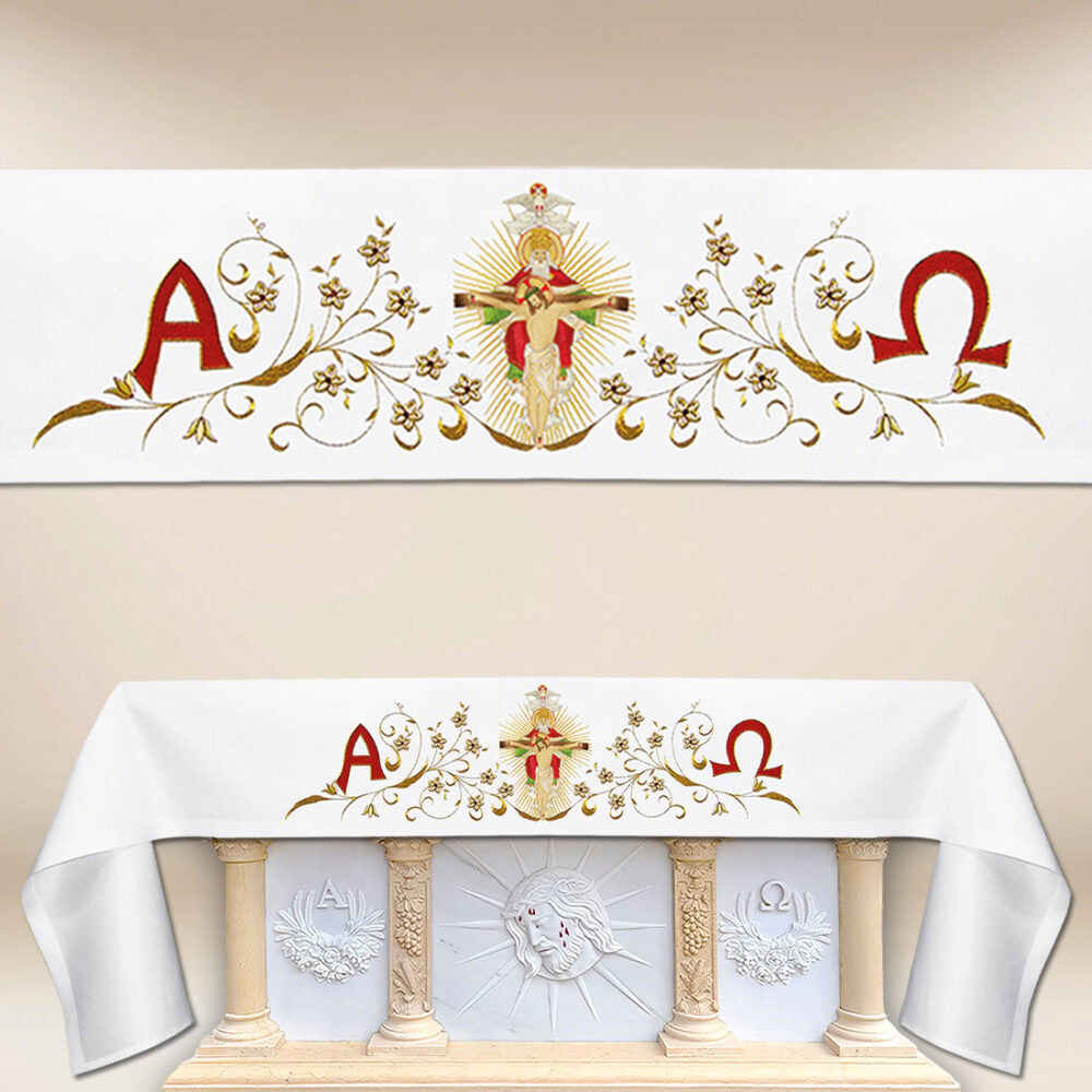 Mantel de altar bordado Trinidad