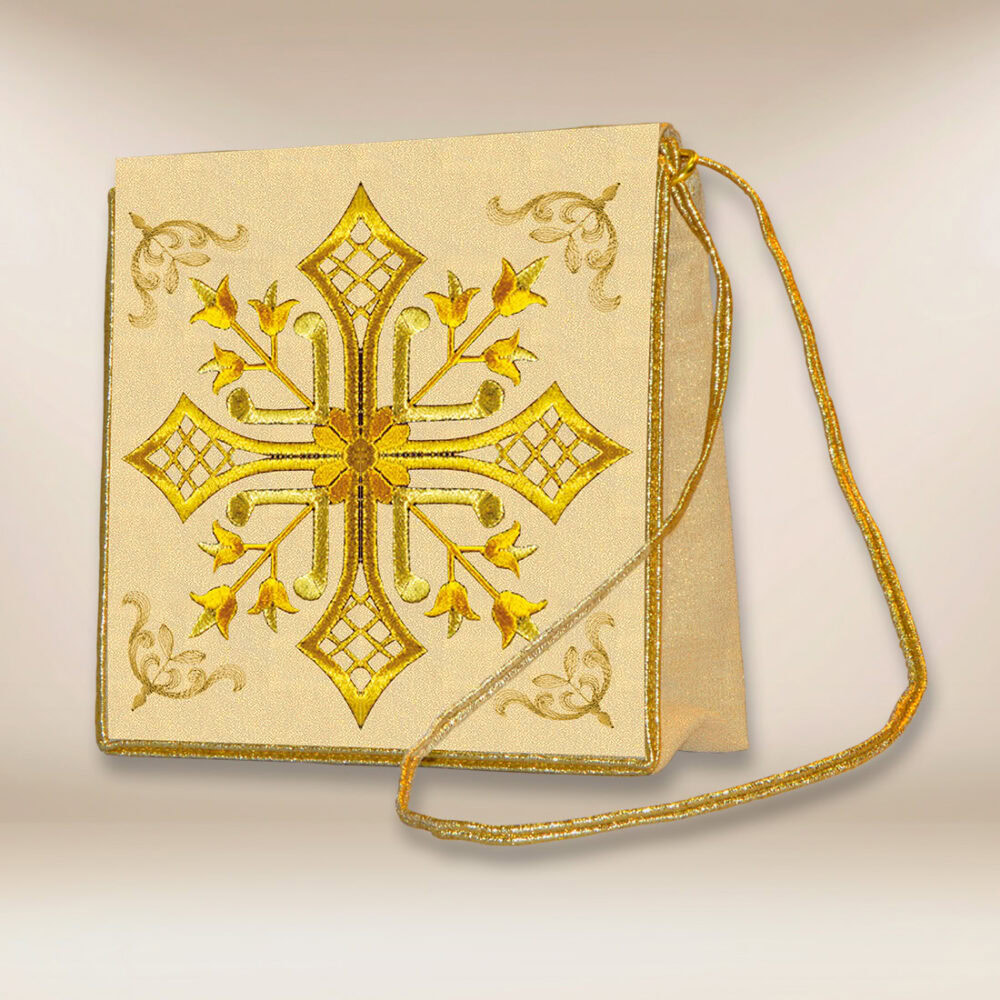 Bolsa para corporales bordada Cruz