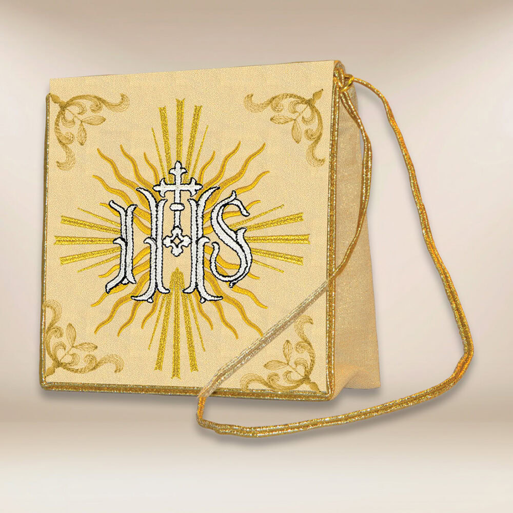 Bolsa bordada IHS en rayos