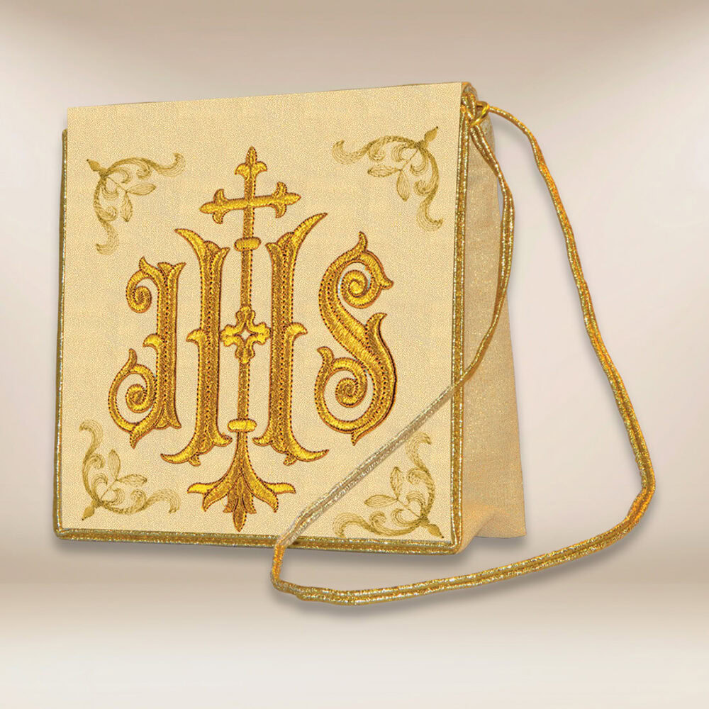 Bolsa para corporales bordada con IHS