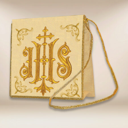 Bolsa para corporales bordada con IHS