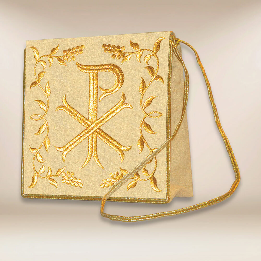 Bolsa para corporales bordada con el motivo PX