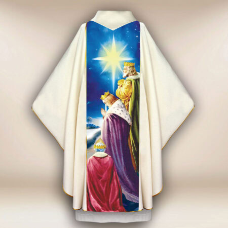 Casulla impresa para Navidad