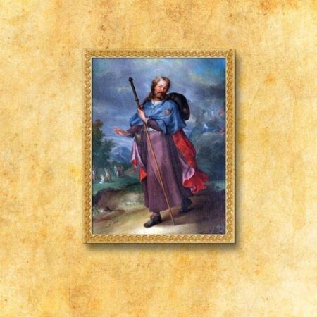 Imagen religiosa sobre tela de San Santiago