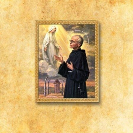 Imagen religiosa sobre tela de San MM Kolbe