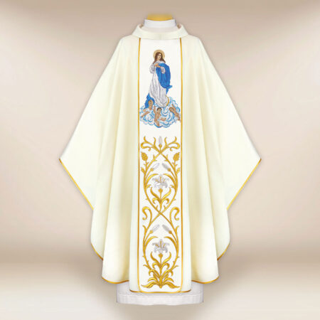 Casulla bordada Madre de Dios Asunta