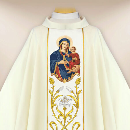 Casulla bordada Madre de Dios de Gietrzwałd