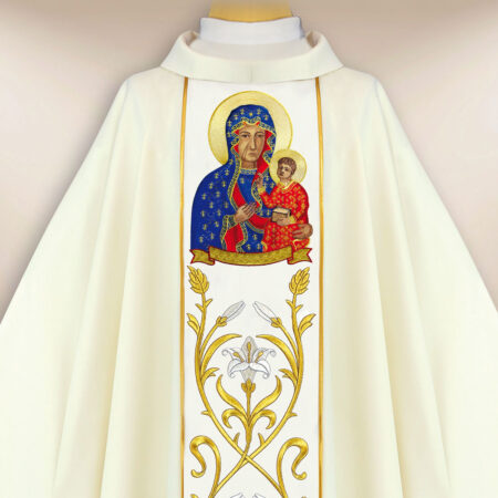 Casulla bordada Madonna de Częstochowa
