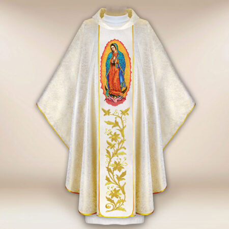Casulla bordada Madre de Dios de Guadalupe