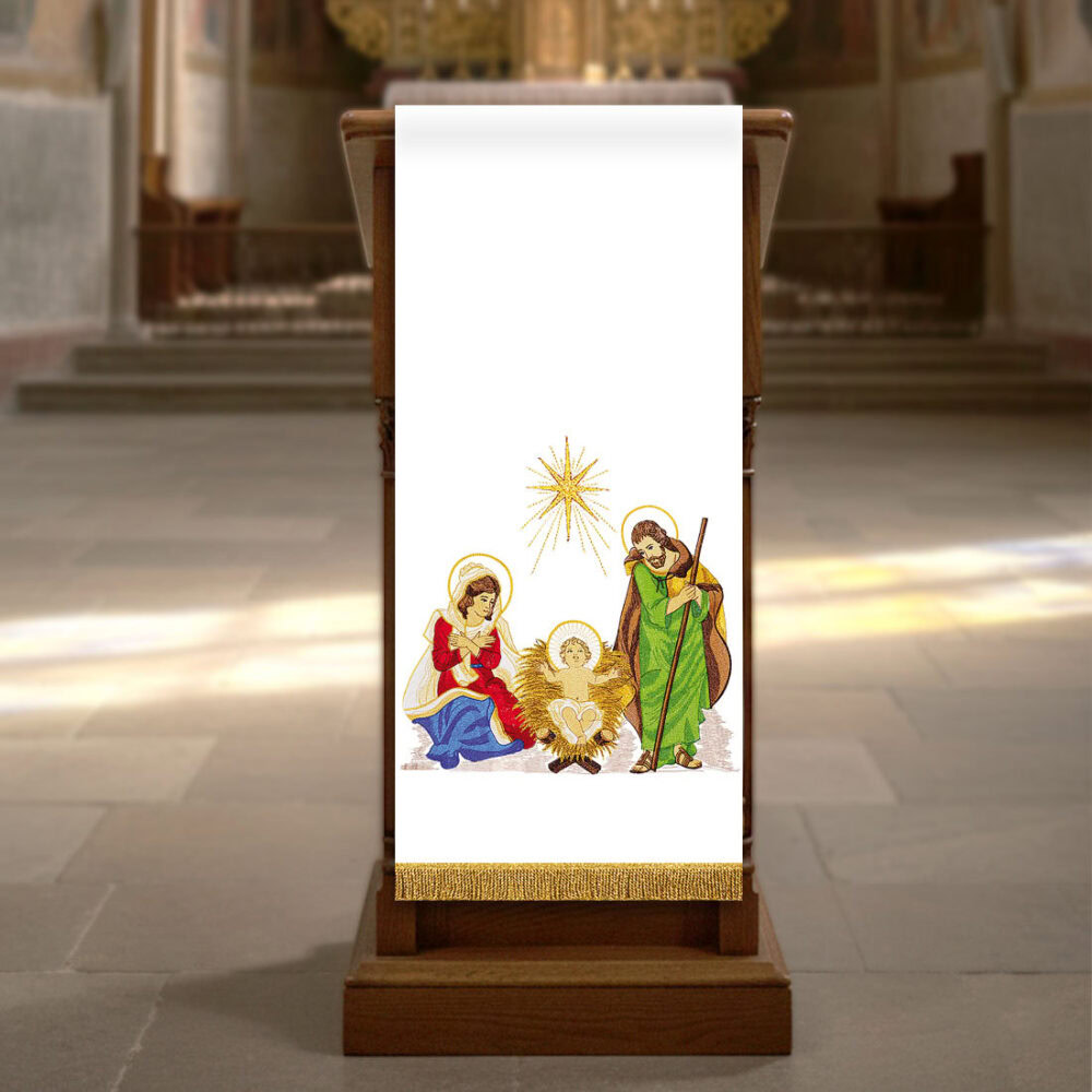 cubierta de ambón bordada Sagrada Familia