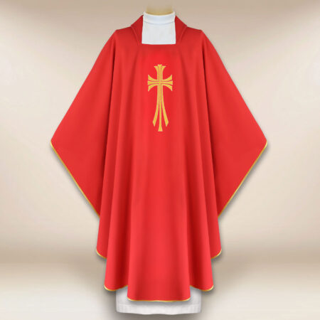 Casulla bordada Cruz roja