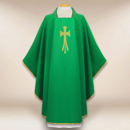 Casulla bordada Cruz verde