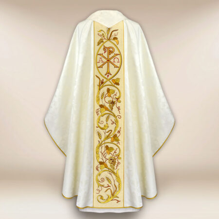 Casulla bordada con PX Christum