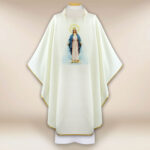 Casulla con imagen Madre de Dios Inmaculada