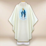 Casulla con imagen Madre de Dios Inmaculada