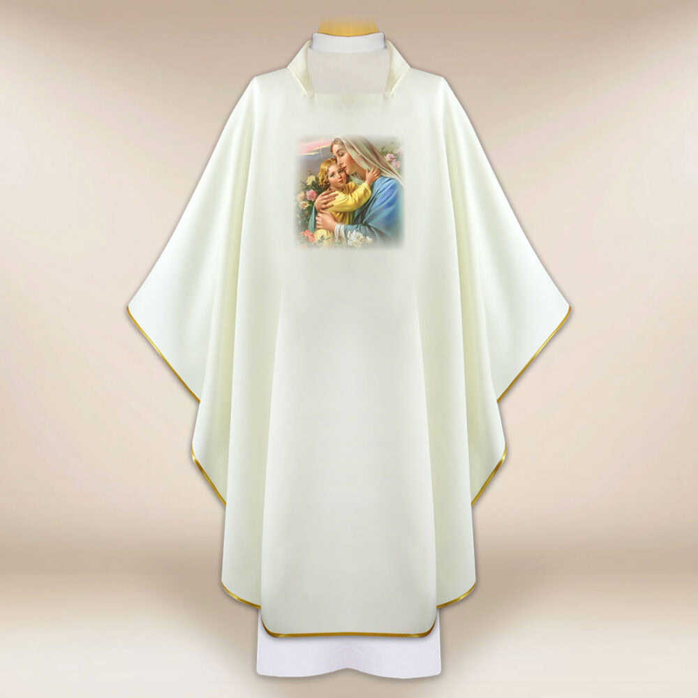 Casulla con imagen Madre de Dios