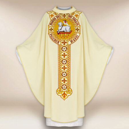 Casulla litúrgica bordada Cordero de Dios