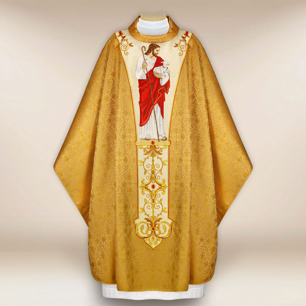 Casulla bordada Jesús Buen Pastor