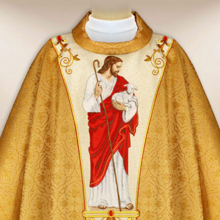 Casulla bordada Jesús Buen Pastor